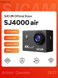 Sports Action Video Cameras SJCAM SJ4000 Air Action Camera with 4K Video 30M Waterproof 2.4G WiFi Sports Camera Action Cam Sports Camera bicycle motorcycles YQ240129