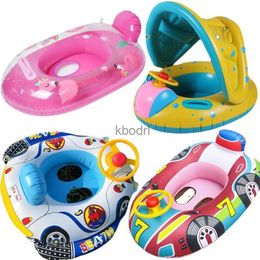 Other Pools SpasHG Inflatable Float Seat Baby Swimming Circle Car Shape Toddler Swim Ring Accessories Water Fun Pool Toys Kids Outdoor Sports YQ240129