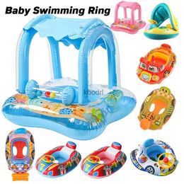 Other Pools SpasHG Baby Swim Ring Tube Pool Inflatable Mattress Swimming Ring Bed For Kid Swimming Circle Float Pool Beach Water Pool Accessories YQ240129