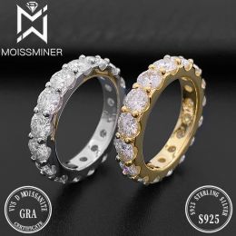Rings 4mm Moissanite Rings for Women S Sier Diamond Ring Jewellery Men Highend Jewellery Pass Tester Free Shipping