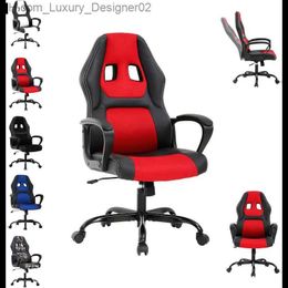 Other Furniture Cheap Gaming Chair Video Game Ergonomic Computer with Lumbar Support Adjustable Armrest High Back Racing Swivel Q240129