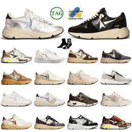 Wholesale Sneakers Running Sole Designer Glitter Casual Shoes Handmade Italy Brand Leather Suede Vintage Camouflage Trainers Womens Mens Luxury Ivory Star