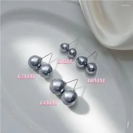 Stud Earrings 4 Pcs Senior Grey Pearl Woman Brand Designer Simplicity Fashion Ear Jewellery Female Office Workers Simple Design