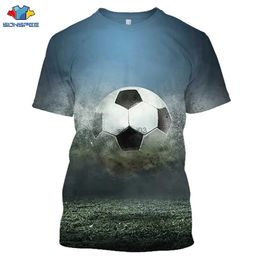 Men's T-Shirts SONSPEE New Men 3D Football Print O-neck T-Shirt Women Funny Tee Top Unisex Fashion Novelty Street Wear T Shirt Short Sleeve