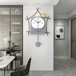 Wall Clocks Clock For Living Room Decor Treehouse Design Large Modern With Pendulum Bedroom Kitchen Home Silent Non Ticking