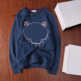 2024 France Fashion Kenzo Men Hoodie Women Kenzos Tiger Head Advanced Embroidery Hoodies 1:1 Round Neck Pullover Autumn Winter Loose High Street Classic Tops 750 856