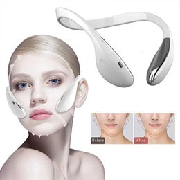 EMS Vibration Lifting Massager Smart Electric V-Face Shaping Massager Microcurrent Face Lift Machine Beauty Health Tools 240122