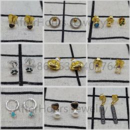 Earrings 2023 New 925 Silver Amazonite Cool Colour Garden Sodalite Earrings Pendientes Mujer Moda Fine Bear Jewellery Free Delivery