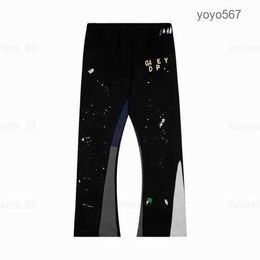 Men's Pants Graffiti Galleryse Depts Womens Sweatpants Galleryes Dept Speckled Letter Print Mans Couple Loose Versatile Casual Straight 15 Iejt