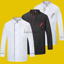 Others Apparel Chef work uniform men's long sleeved chef uniform back kitchen clothing catering hotel work uniform cafeteria chef uniform