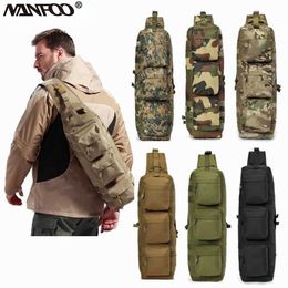 Hiking Bags Outdoor Sports Waterproof Shoulder Bag Assault Tactical Sling Bag Durable Nylon Molle Backpack Men's Street Hiking Climbing Bag YQ240129