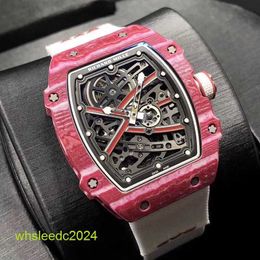 Luxury Watches RichardMiler RM67-02 Watches Super Lightweight Mechanical Watch Qatar Carbon Fibre NTPT Men's Fashion Casual Watch HB ZXOM