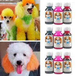 Dog Apparel 100ml Pet Dye Cream Long Lasting Hair Non-Irritating Natural Extract Cat Colouring Dyestuff Supplies