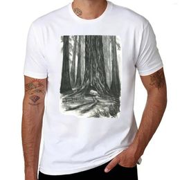 Men's T Shirts Redwood Graphite T-Shirt Graphics Tops Cotton