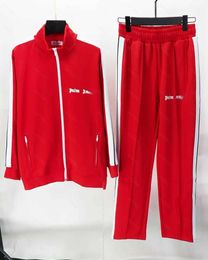 anime Men's Letter Palm Angel and Cotton Long Sleeve Jacket Pants Tracksuit Women's Casual suit 60014109 ffg