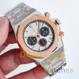 Luxury men s sports VK chronograph watch, classic style designer quartz chronograph movement watch, all stainless steel luminous sapphire waterproof sports watch