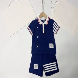 Designer Children's POLO Clothing set Summer Boys Girls Fashion casual Children's set High-grade cotton T+ shorts two-piece set size 90cm-150cm B14