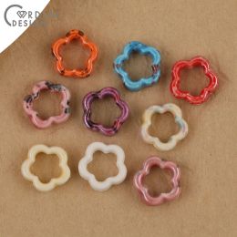 Lucite Cordial Design 15*16mm 160pcs Beads Accessories/hand Made/flower Shape/ceramics Bead/jewelry Findings & Components/diy Making