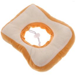 Dog Apparel Collar Cat Protective Bread Shape Pet Dreses Toast Design Anti Bite Recovery Anti-scratch Soft Cone
