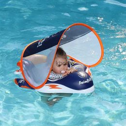Other Pools SpasHG Inflatable Kids Swimming Rings Seat Floating Sun Shade Children Swim Circle Fun Pool Bathtub Beach Party Summer Water Toys YQ240129