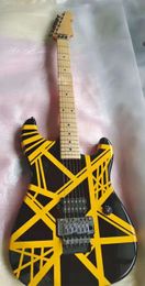 guitar, guitar, 5150 guitar, yellow and white stripes, spot sale, free shipping Electric guitar