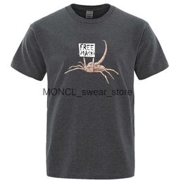 Men's T-Shirts Alien Free Mask Printed T Shirt Men Horror Scorpion T-Shirts Summer Cotton Breathable Tee Clothing Hip Hop Cotton Streetwear ManH24129