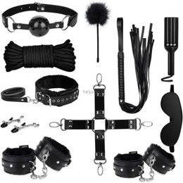 Adult Toys Bondage for Sex 11 Pcs BDSM Bondage Sets Restraint Kits for Women Men and Couples Black Red