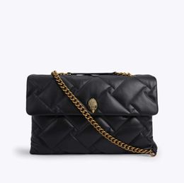 Kurt Geiger London Kensington XXL 38cm Soft Leather Handbags Luxury Black Chains Shoulder Bag Big Cross Body Purse and bag fashion