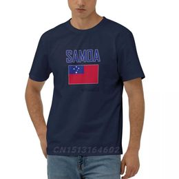 Men's T-Shirts 100% Cotton SAMOA Flag With Letter Design Short Sleeve T shirts Men Women Unisex Clothing T-Shirt Tops Tees 5XL