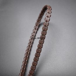 Bangle 1yard Approx 8*4mm Handmade Braid Leather Rope Cords for Jewellery Bracelets Necklaces Making Hot Selling Strings Factory