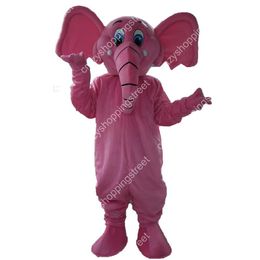 Pink Elephant Mascot Costume Cartoon Character Outfits Halloween Christmas Fancy Party Dress Adult Size Birthday Outdoor Outfit Suit