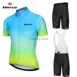 Men's Tracksuits Mieyco Breathab Cycling Jersey Set Men Summer Anti-Pilling Cycling Clothing Set With Coolmax 5D Gel Padded Bib Cycling ShortsH24129