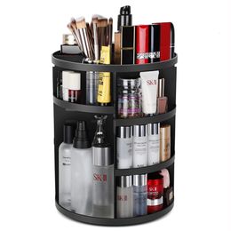 Dressing Table Storage Box 360 Degree Rotation Skincare Product Rack Fashion Acrylic Makeup Organiser for Cosmetic Lipstick Case 240125