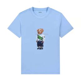 2024 New Little Bear Tshirts Designers Fashion T Shirts Ralphs Polos Mens Womens T-shirts Tees Man Casual Clothing Sleeve Laurens Clothes 990