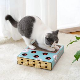 Toys Cat Toy WhackaMole Cat Scratching Board Toy Grinding Claw Rest Play Funny Cat Interactive Multifunctional Cat Supplies