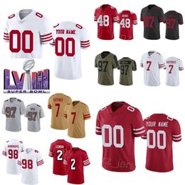 Super Bowls Football 26 Isaiah Oliver Jersey Kids Man Woman 31 Tashaun Gipson Sr 48 Oren Burks 98 Javon Hargrave 7 Colin Kaepernick 97 Nick Bosa 2 Deommodore Lenoir