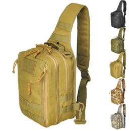 Hiking Bags 1000D Tactical Shoulder Bags Military Assault Pack Sling Backpack Waterproof EDC Rucksack Bag for Outdoor Hiking Camping Hunting YQ240129