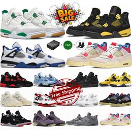 4 4s Thunder Military Black Cat Sail Red Cement Yellow White Oreo Cool Grey University Blue Seafoam Men J4 Basketball Shoes Trainers Women J4s Sports Sneakers