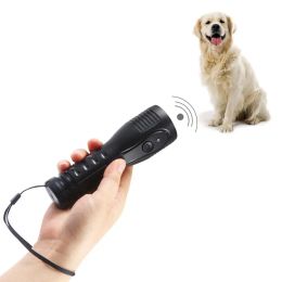 Aids Pet Dog Repeller 1PC Handheld Ultrasonic Trainer With Flashlight Function Multifunctional Dog Repellent Device Pet Supplies