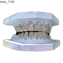 Silver Bling Grillz Mold Kit De Dent Moissanite Diamond Iced out Gold Plated Grills Teeth Grillz Custom Moissanite Grill