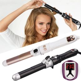 Hair Curlers Automatic Rotating Tourmaline Ceramic Roller Wavy Curl Magic Curling Wand Irons Fast Heating Styling Women 240126