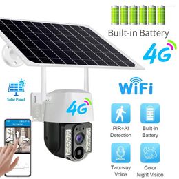 Solar Camera Wifi Outdoor PIR Motion Detection Night Vision Wireless Solaire Panel Camara V380 Pro CCTV Security Protection