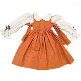 Girl Dresses 2024 Spring Autumn Girls' Suit Japanese Style Cotton Linen Retro Baby Clothes Children Princess