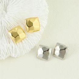 Dangle Earrings Square Hammered For Women Gold Color Simple Geometric Earring Charm Trendy Vintage Party Accessories Gifts