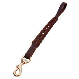 Leashes Short Dog Leash Braided Real Leather One step traction belt Explosionproof pet Walking Training Leads for Medium Large Big Dogs