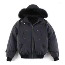 Mooses Knuckle Down Jacket Men's Fur Collar Parka Winter Waterproof White Duck Coat Cloak Fashion Men and Women Couples Mooses Knuckle Jacket White Fox Jackets 8019