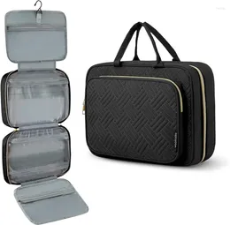 Storage Boxes Toiletry Bag With Hanging Hook Travel Makeup Cosmetic Organiser For Brushes Shampoo Jewellery