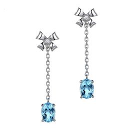 Jewelry Earring Girl Bowknot Zircon Diamond white gold Plated Earring Student Birthday Gift