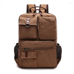 Backpack Canvas Shoulder Bag For Men And Women Single Large Capacity Laptop Fashion Casual Youth Student Travel