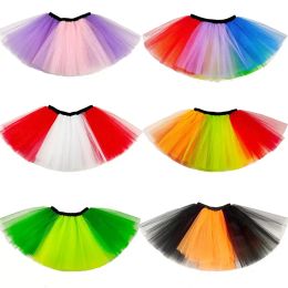 Girls Tutu Skirts Rainbow Ballets Kids Clothes Fancy Pettyskirt Running Sports Fashion Stage Dance Wear Costume Summer Tulle Princess ZZ